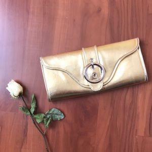 gold and silver clutch